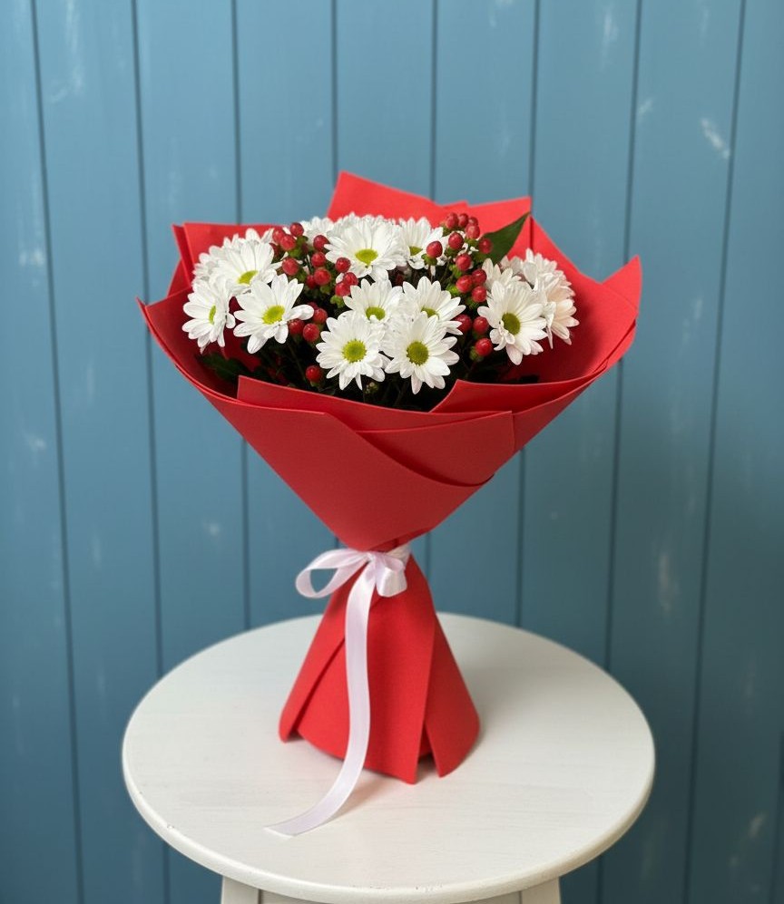 Букет цветов из: Хризантемы в Старое