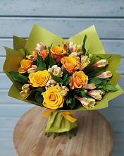 Букет цветов из:  Альстромерии и Розы #REPLACE_PRED# Старое