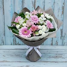 Букет цветов из:  Герберы, Альстромерии и Хризантемы в Старое